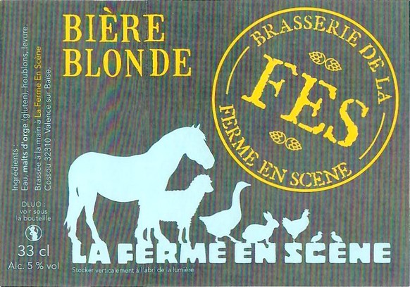 Etiquette BRASSERIE LA FERME EN SCENE 01