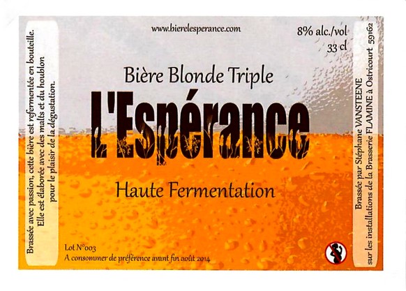 etiquette BRASSERIE FLAMINE 10