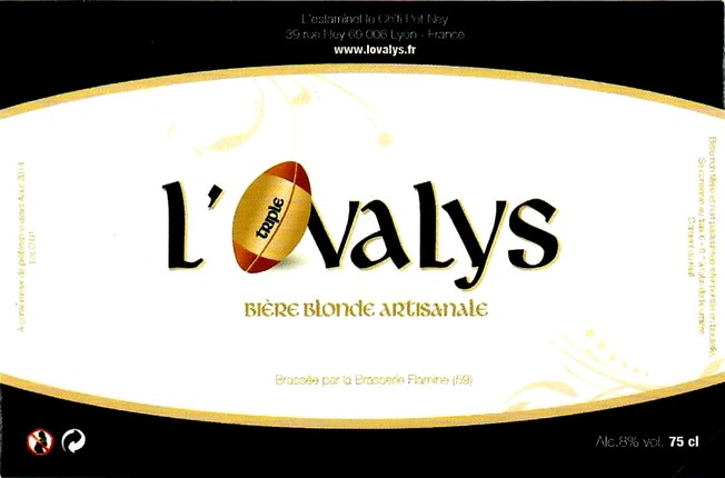 etiquette BRASSERIE FLAMINE 25