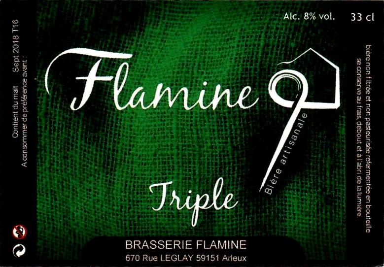 etiquette BRASSERIE FLAMINE 34