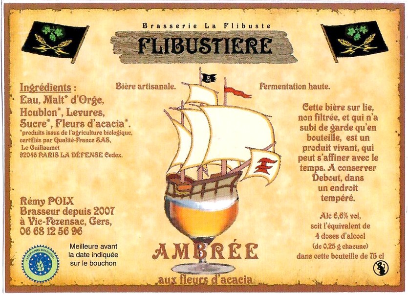 Etiquette BRASSERIE LA FLIBUSTE 02