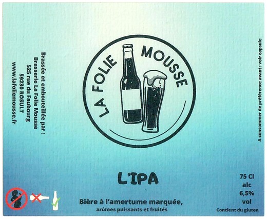 Etiquette BRASSERIE LA FOLIE MOUSSE 08