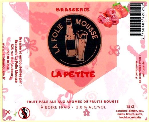 Etiquette BRASSERIE LA FOLIE MOUSSE 13