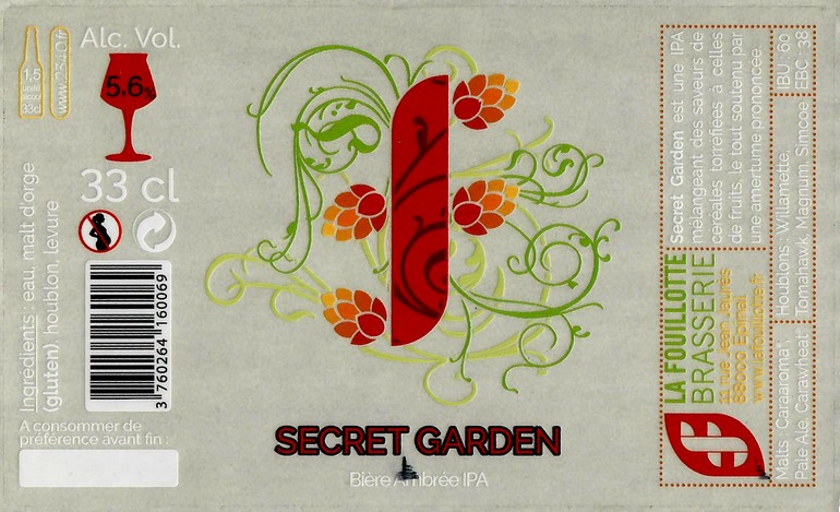 Etiquette BRASSERIE LA FOUILLOTTE 09