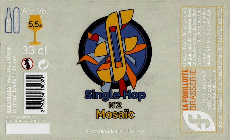 Etiquette BRASSERIE LA FOUILLOTTE 10