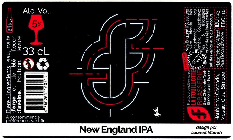 Etiquette BRASSERIE LA FOUILLOTTE 37