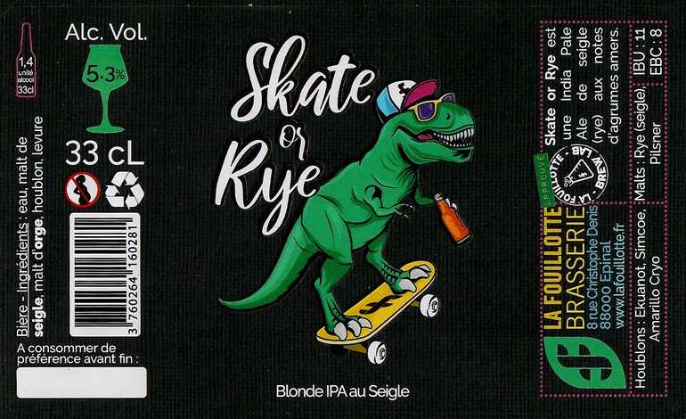 Etiquette BRASSERIE LA FOUILLOTTE 47