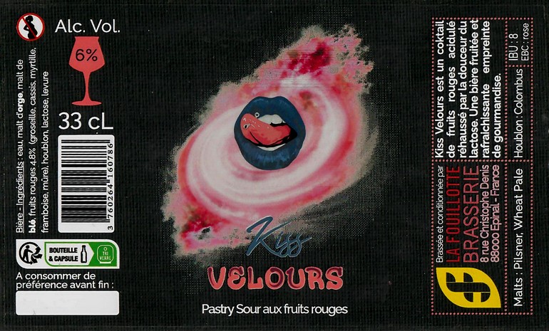 Etiquette BRASSERIE LA FOUILLOTTE 55