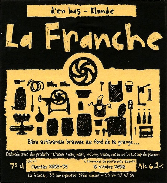 etiquette BRASSERIE LA FRANCHE 08