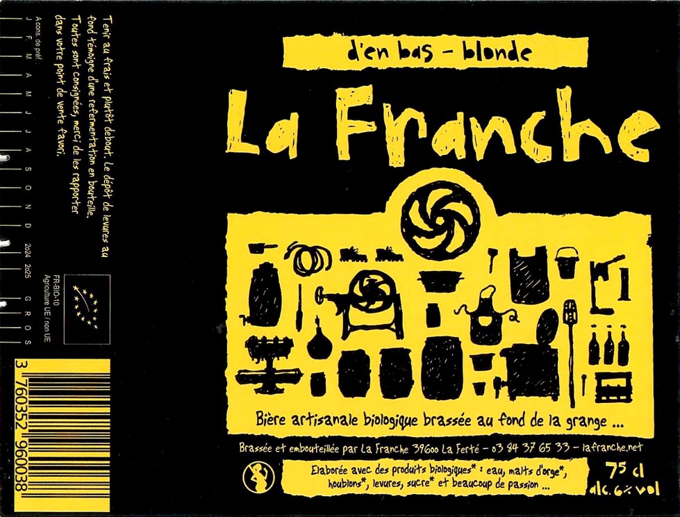 Etiquette BRASSERIE LA FRANCHE 101