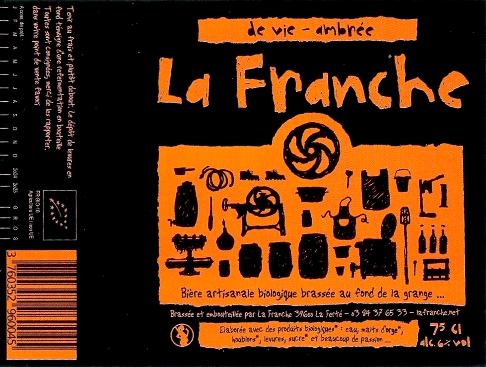 Etiquette BRASSERIE LA FRANCHE 102