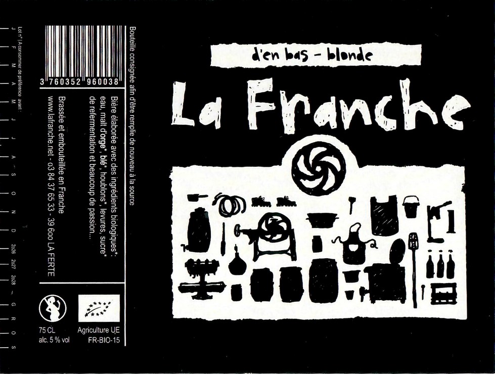 Etiquette BRASSERIE LA FRANCHE 104