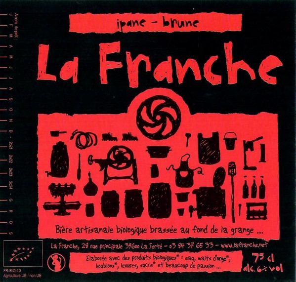 Etiquette BRASSERIE LA FRANCHE 107