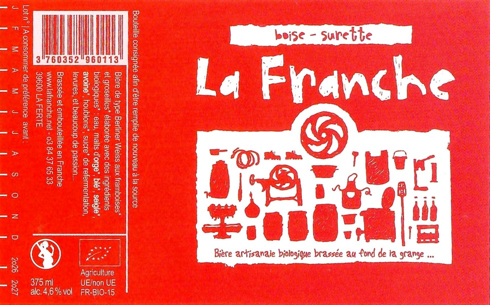 Etiquette BRASSERIE LA FRANCHE 108