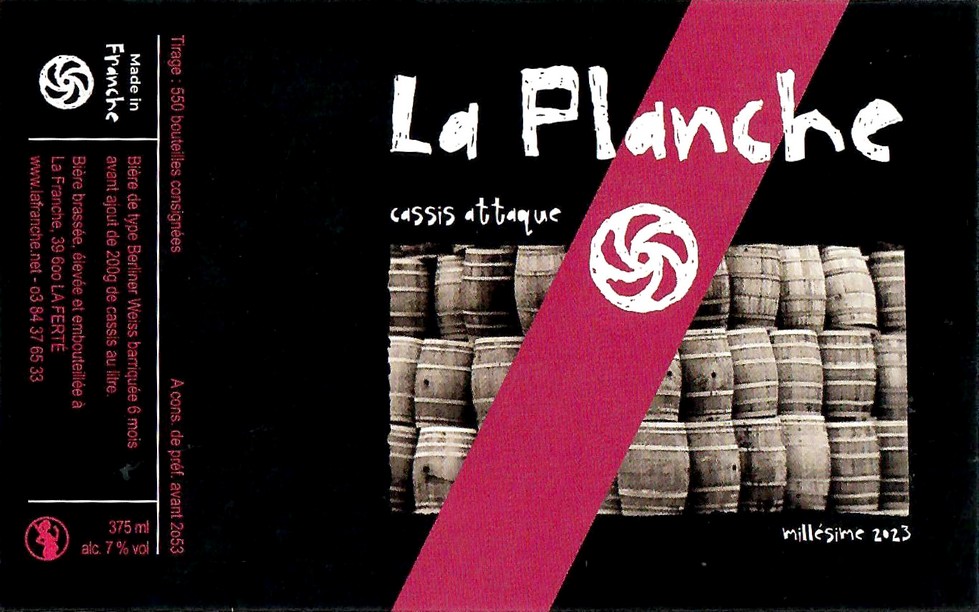 Etiquette BRASSERIE LA FRANCHE 109