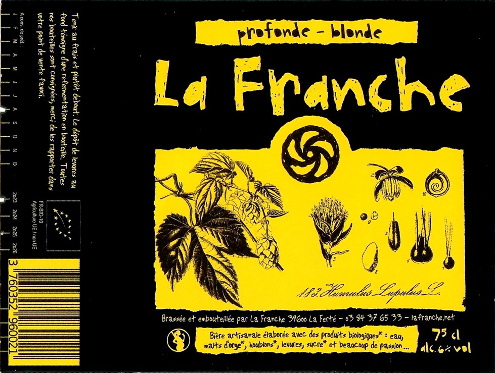 Etiquette BRASSERIE LA FRANCHE 111