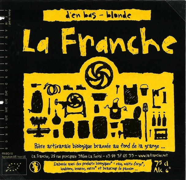 etiquette BRASSERIE LA FRANCHE 12