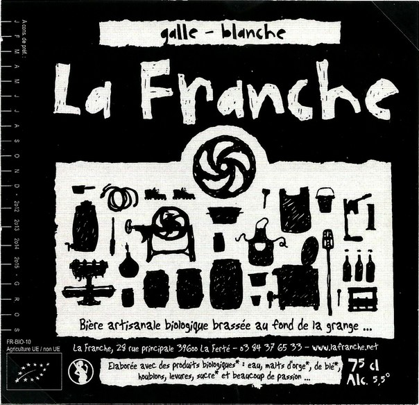 etiquette BRASSERIE LA FRANCHE 14