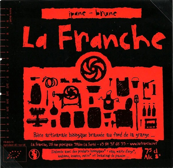 etiquette BRASSERIE LA FRANCHE 15
