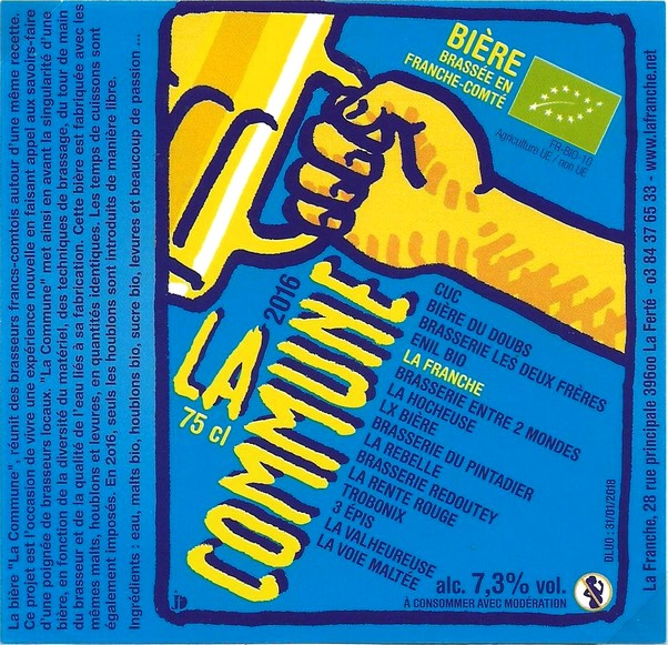 etiquette BRASSERIE LA FRANCHE 38