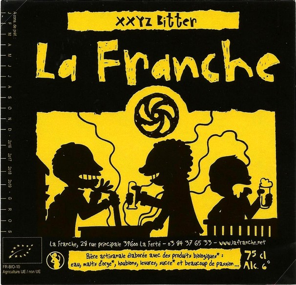 etiquette BRASSERIE LA FRANCHE 42