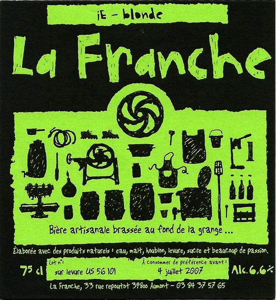 etiquette BRASSERIE LA FRANCHE 55