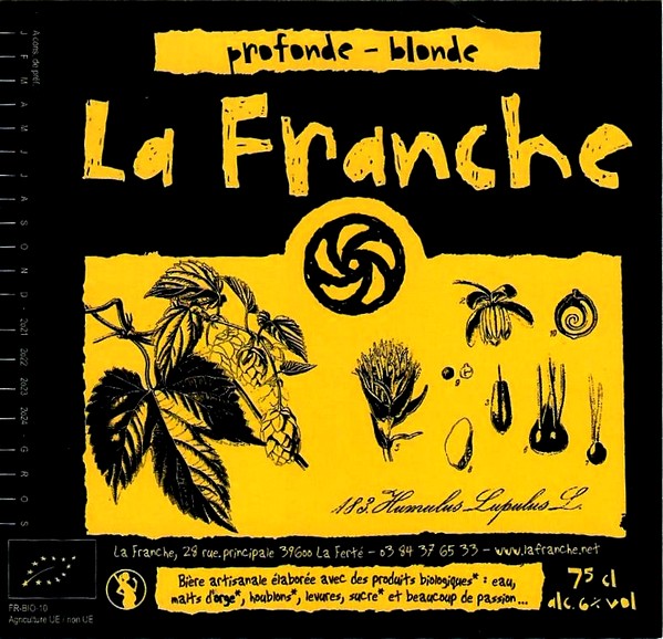 etiquette BRASSERIE LA FRANCHE 67