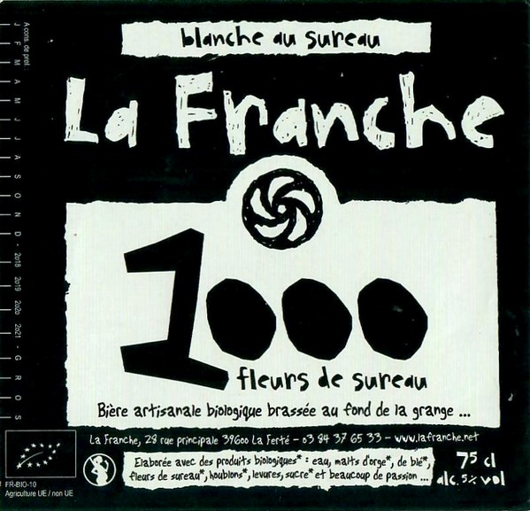 Etiquette BRASSERIE LA FRANCHE 75