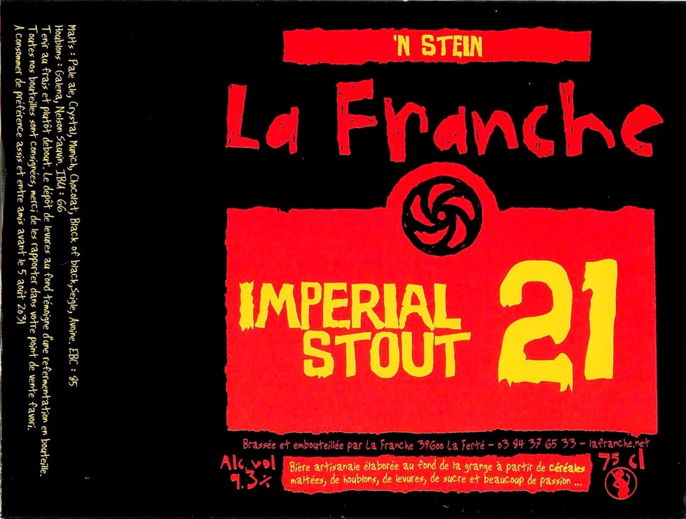 Etiquette BRASSERIE LA FRANCHE 86