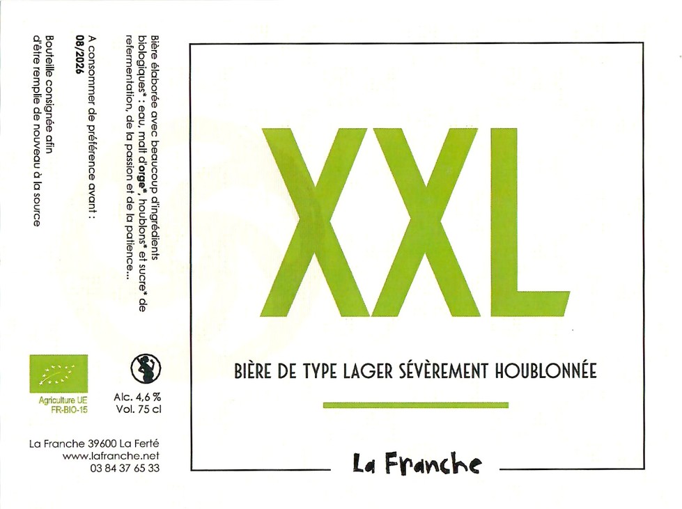 Etiquette BRASSERIE LA FRANCHE 89