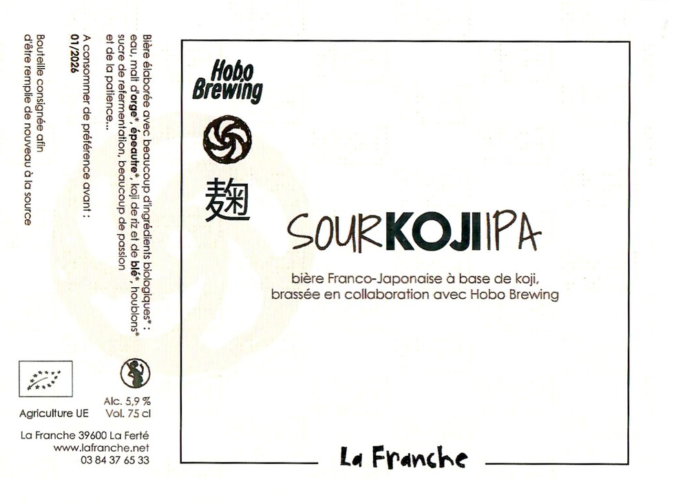 Etiquette BRASSERIE LA FRANCHE 92