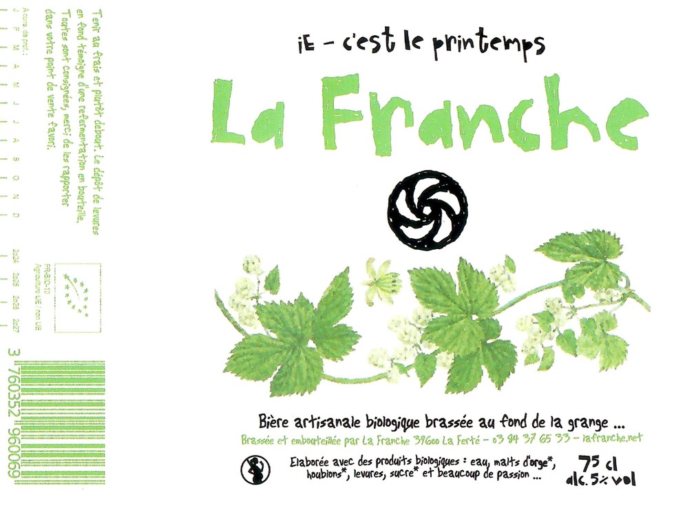 Etiquette BRASSERIE LA FRANCHE 94