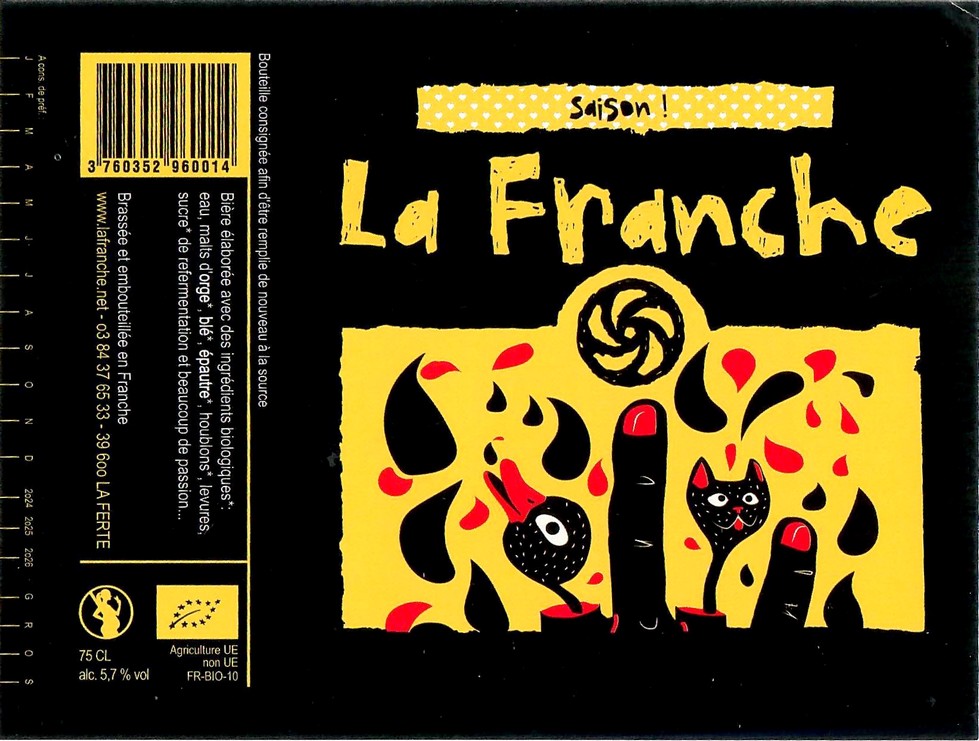 Etiquette BRASSERIE LA FRANCHE 98