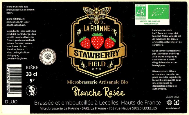 Etiquette BRASSERIE LA FRANNE 11