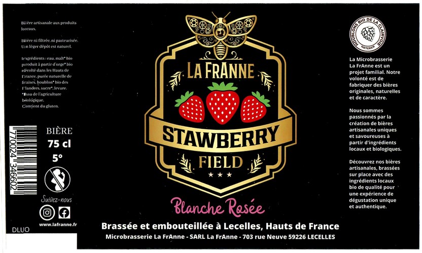 Etiquette BRASSERIE LA FRANNE 16