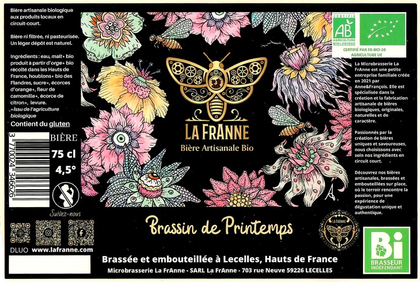 Etiquette BRASSERIE LA FRANNE 17