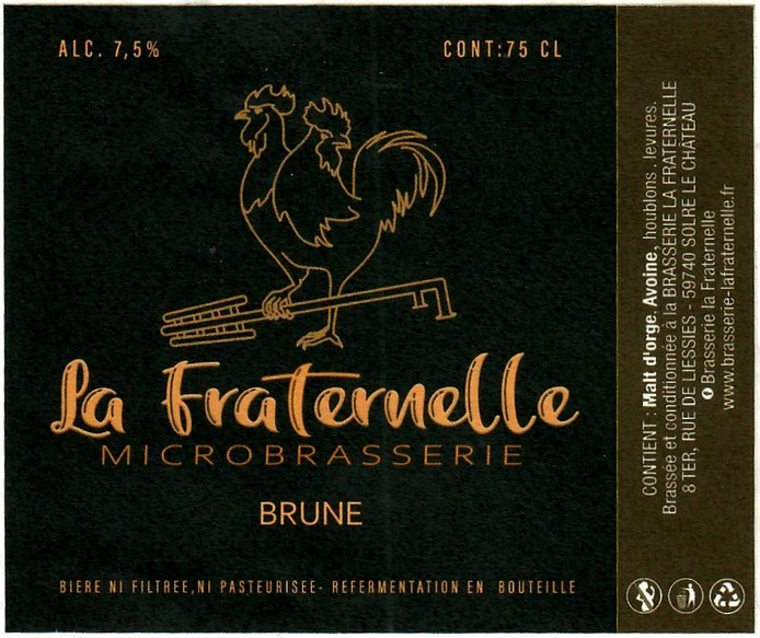 Etiquette BRASSERIE LA FRATERNELLE 03