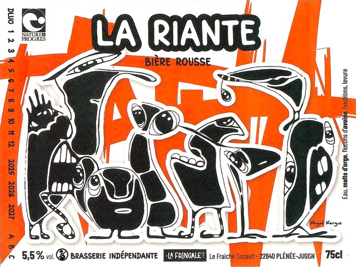 Etiquette BRASSERIE LA FRINGALE 07