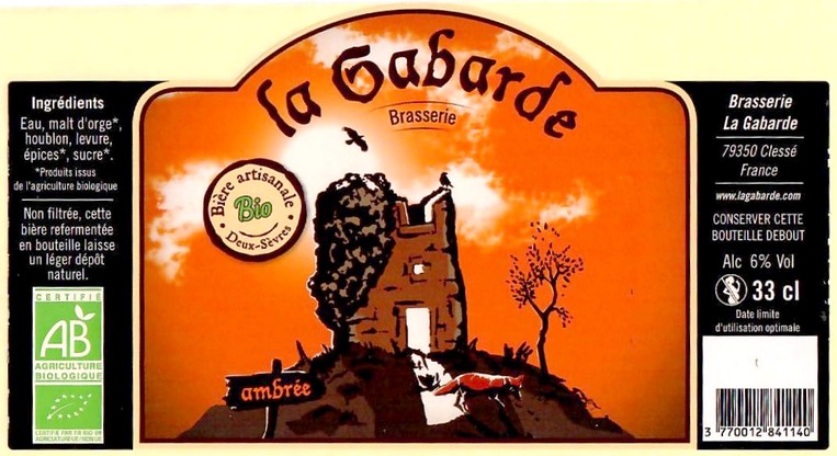 Etiquette BRASSERIE LA GABARDE 12