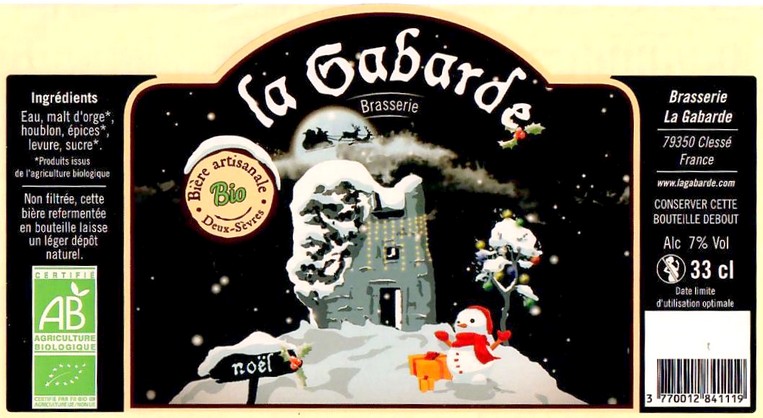 Etiquette BRASSERIE LA GABARDE 15