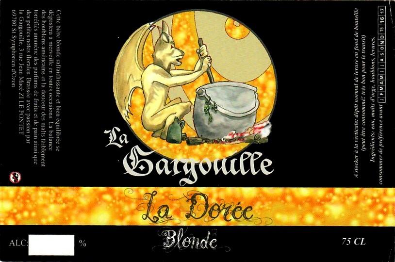 etiquette BRASSERIE LA GARGOUILLE 04