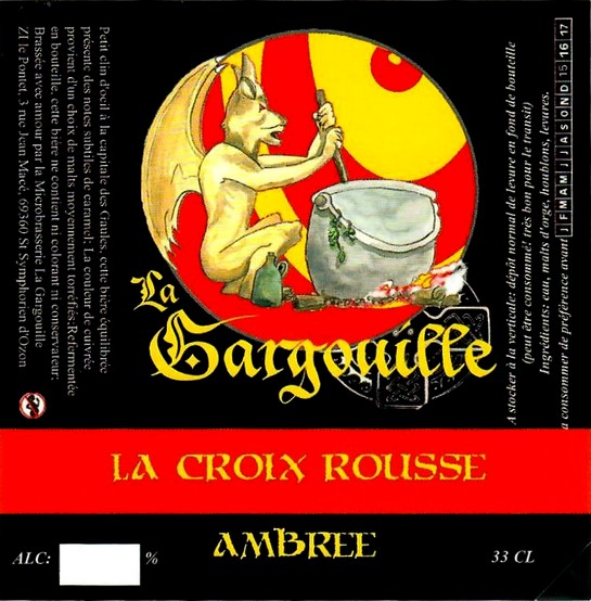 etiquette BRASSERIE LA GARGOUILLE 07