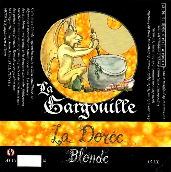 etiquette BRASSERIE LA GARGOUILLE 08