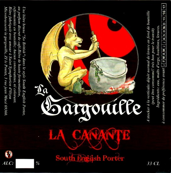 etiquette BRASSERIE LA GARGOUILLE 13