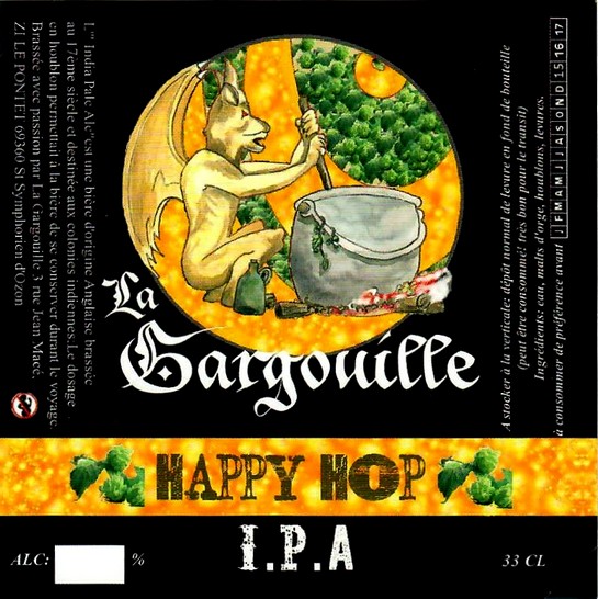 etiquette BRASSERIE LA GARGOUILLE 14