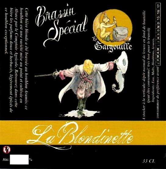 etiquette BRASSERIE LA GARGOUILLE 15