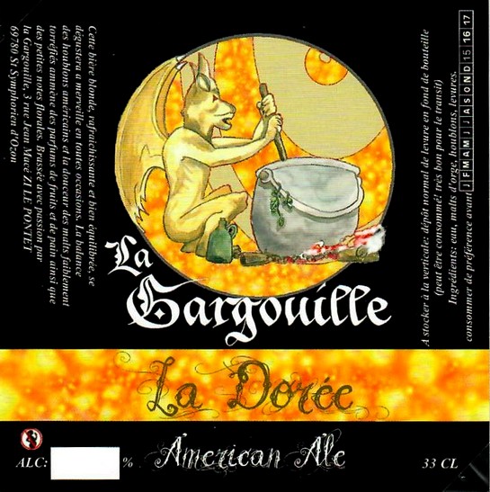 etiquette BRASSERIE LA GARGOUILLE 18