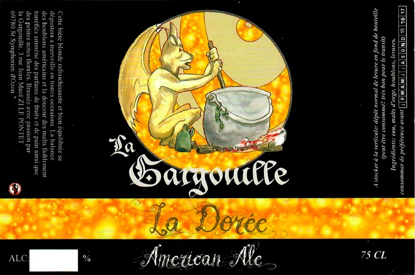 etiquette BRASSERIE LA GARGOUILLE 20