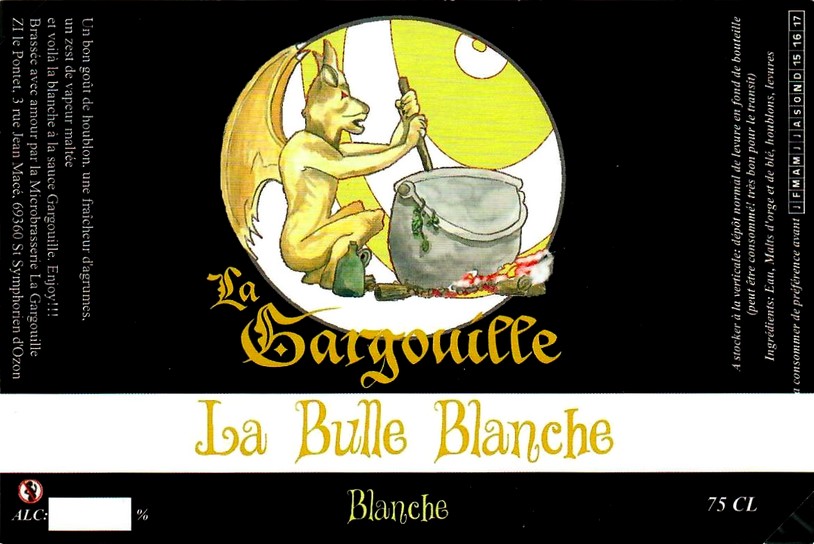etiquette BRASSERIE LA GARGOUILLE 21