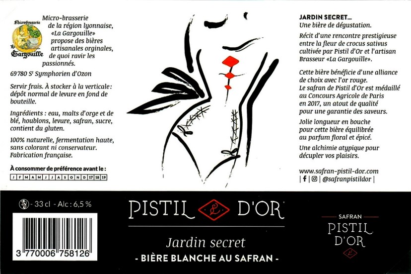 etiquette BRASSERIE LA GARGOUILLE 24